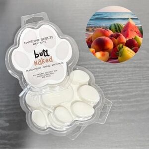 Wax Melt Paw Print/Butt Naked Scent/Vegan Coconut Soy Wax